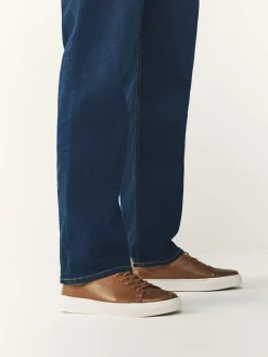 Outlet Next Smart Casual Toe Cap Leather Longline Trainers Tan Brown