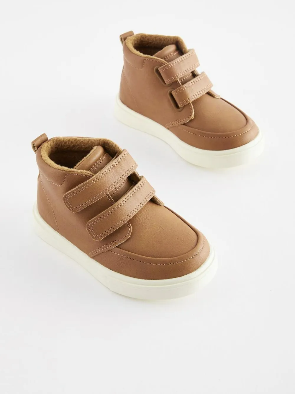 Sale Next Standard Fit (F) Warm Lined Touch Fastening Boots Tan Brown