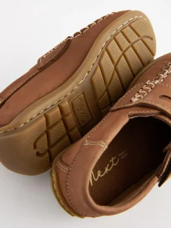 Next Standard Fit (F) Leather Penny Loafers with Touch and Close Fastening^BOY Occasionwear|Shoes