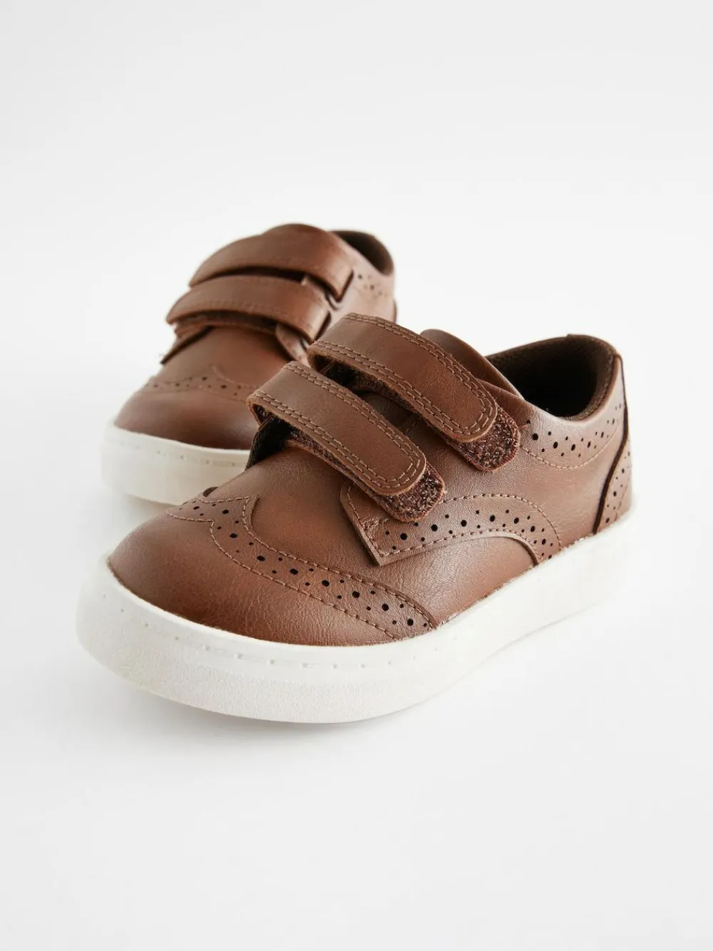 Next Standard Fit (F) Touch Fastening Brogue Shoes^BOY Shoes|Occasionwear