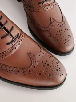 Next Standard Fit Leather Oxford Brogue Shoes^ Shoes