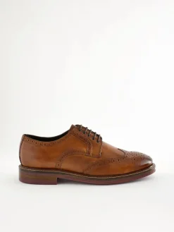 Next Standard Fit Leather Contrast Sole Chunky Brogues Shoes^ Shoes