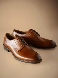 Next Standard Fit Signature Leather Sole Derby Shoes^ Shoes