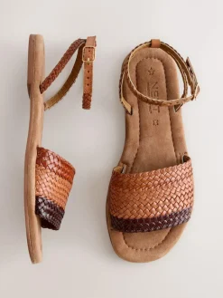 Next Standard/Wide Fit Woven Flat Sandals^Women Wide Fit & Extra Wide Fit