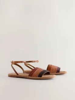 Next Standard/Wide Fit Woven Flat Sandals^Women Wide Fit & Extra Wide Fit