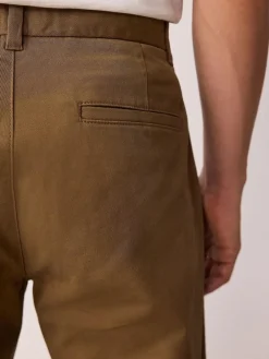 Online Next Tan Brown Straight Fit Stretch Chinos Trousers