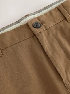Online Next Tan Brown Straight Fit Stretch Chinos Trousers
