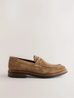 Discount Next Tan Brown Suede Penny Loafers