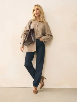 Next Premium Leather Asymmetric Court Heels^Women Heels