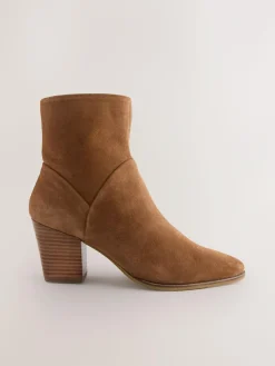 Next Western Block Heel Ankle Boots^Women Wide Fit & Extra Wide Fit