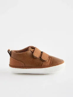 Next Tan Brown Touch Fastening Baby Trainers (0-2mths)^BOY Sneakers|Sneakers