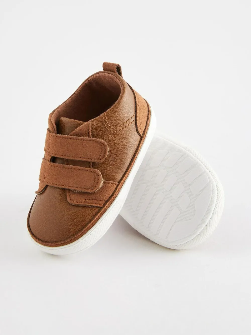 Next Tan Brown Touch Fastening Baby Trainers (0-2mths)^BOY Sneakers|Sneakers