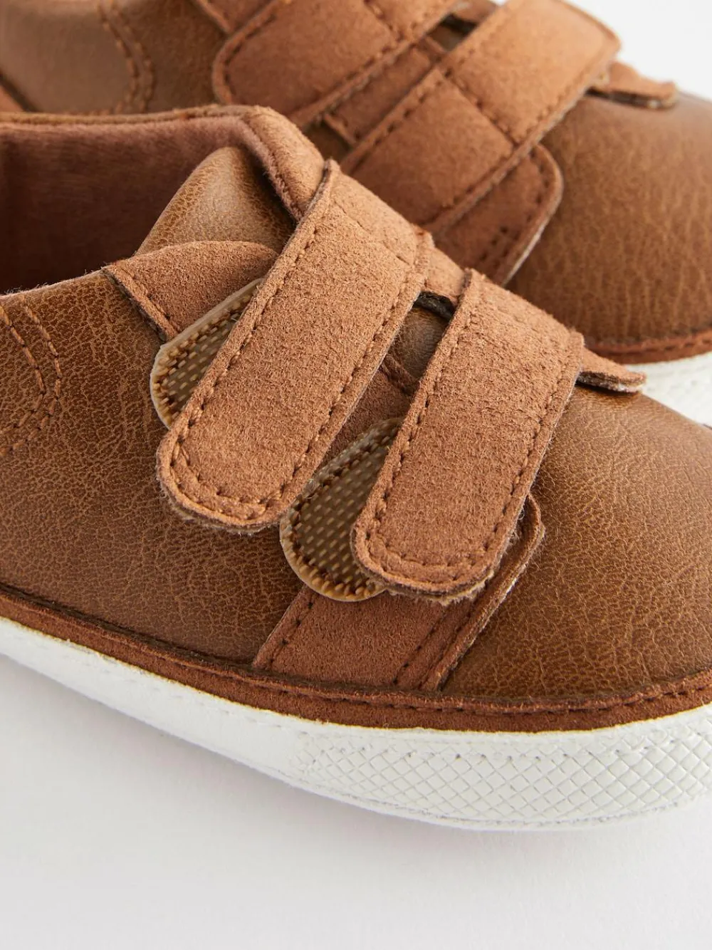 Next Tan Brown Touch Fastening Baby Trainers (0-2mths)^BOY Sneakers|Sneakers