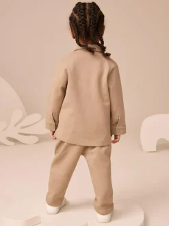 Next Tan Brown T-Shirt And Joggers 3 Piece Set (3mths-7yrs)^BOY Sets & Co-Ords|Sets & Co-Ords