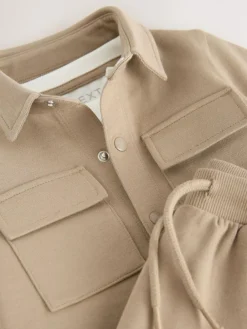 Next Tan Brown T-Shirt And Joggers 3 Piece Set (3mths-7yrs)^BOY Sets & Co-Ords|Sets & Co-Ords