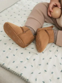 Next Tan Brown Warm Lined Baby Boots (0-2mths)^BOY Baby Boots|Boots