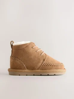 Next Tan Brown Warm Lined Suede Boots^BOY Boots|Boots