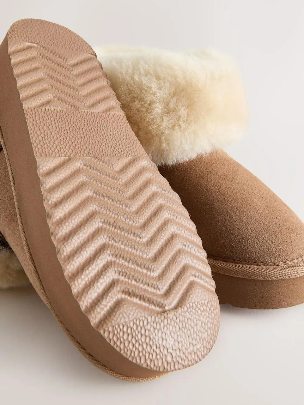 Next Tan Brown Water Repellent Suede True Sheepskin Boots^ Boots & Wellies