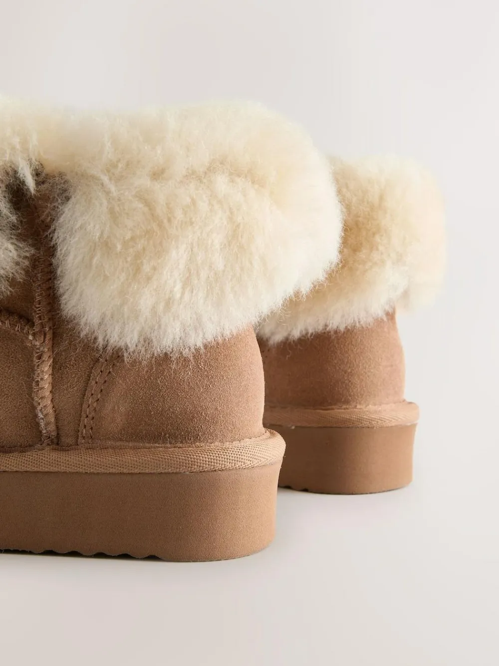 Next Tan Brown Water Repellent Suede True Sheepskin Boots^ Boots & Wellies