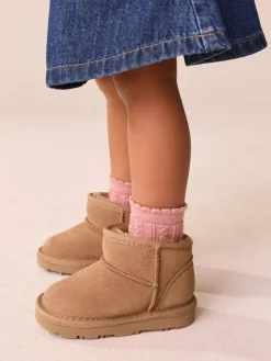 Sale Next Tan Brown Water Repellent Standard Fit (F) Suede Pull On Boots