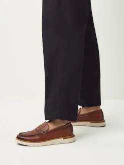 Online Next Wedge Loafers Tan Brown