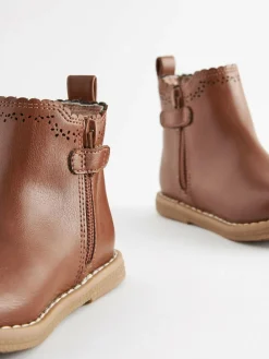 Next Wide Fit (G) Chelsea Ankle Boots Tan Brown