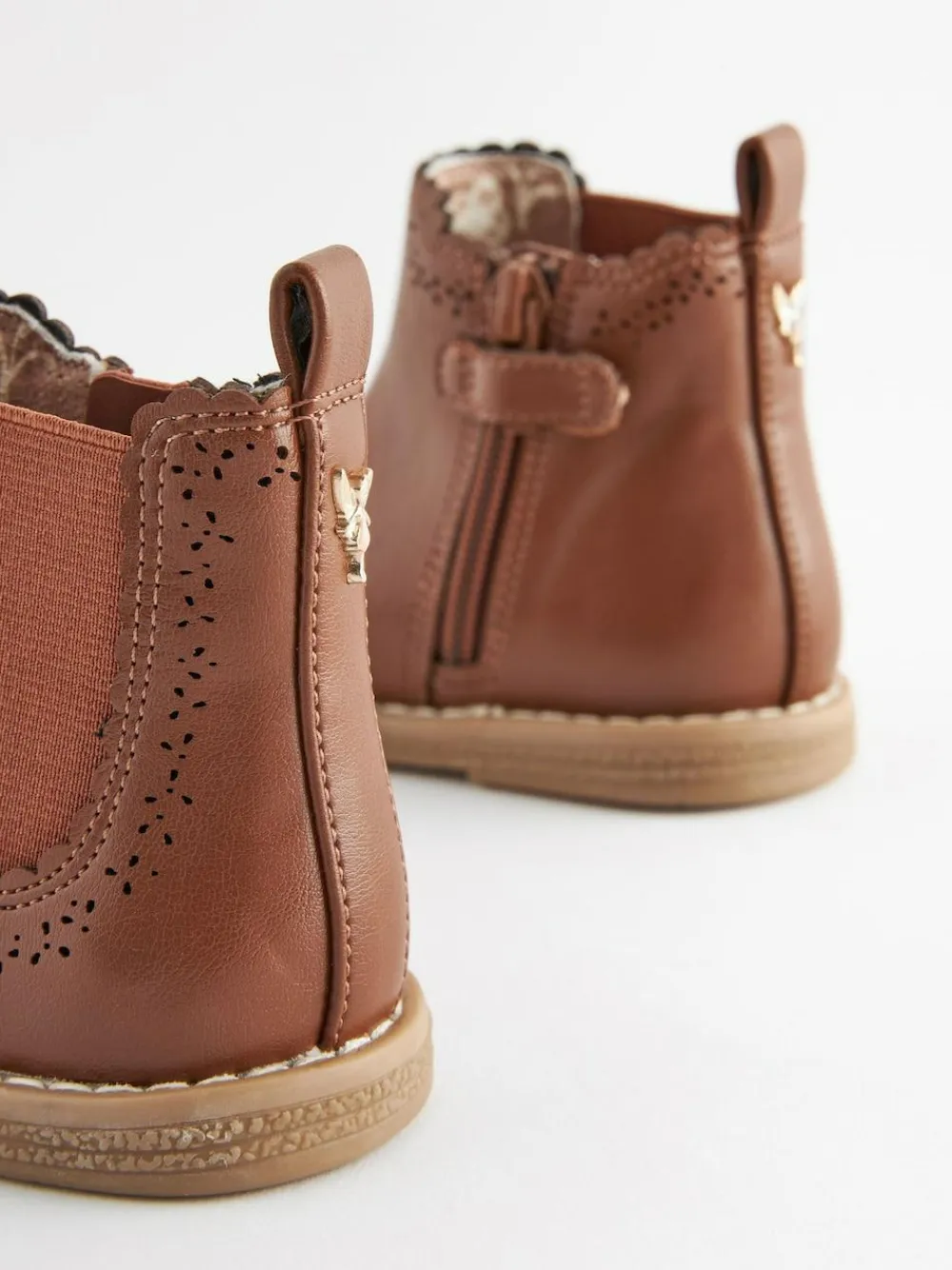 Next Wide Fit (G) Chelsea Ankle Boots Tan Brown