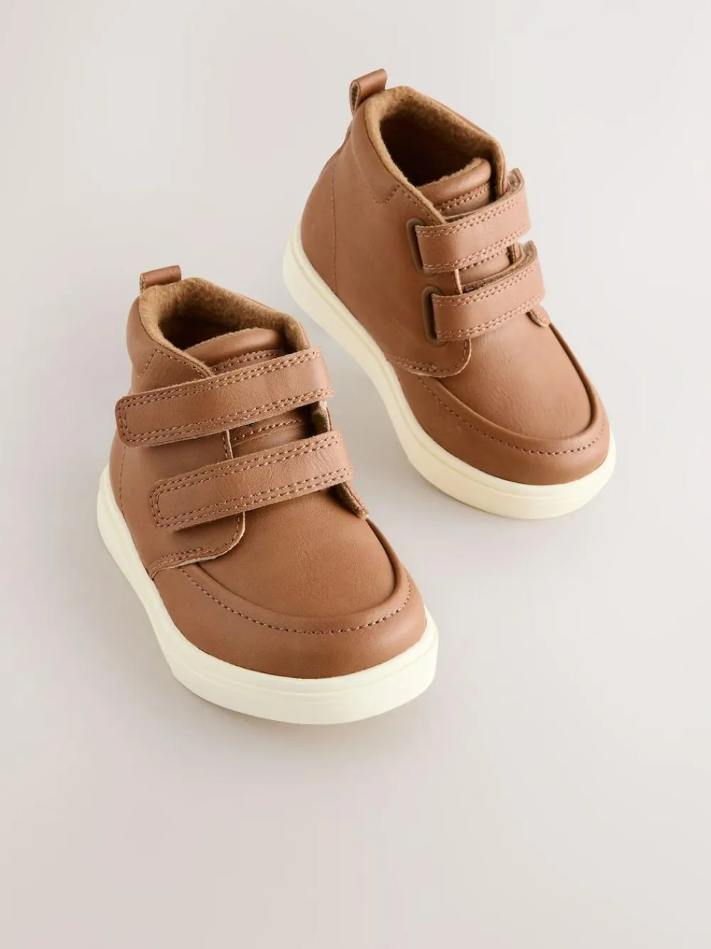 Best Next Wide Fit (G) Warm Lined Touch Fastening Boots Tan Brown