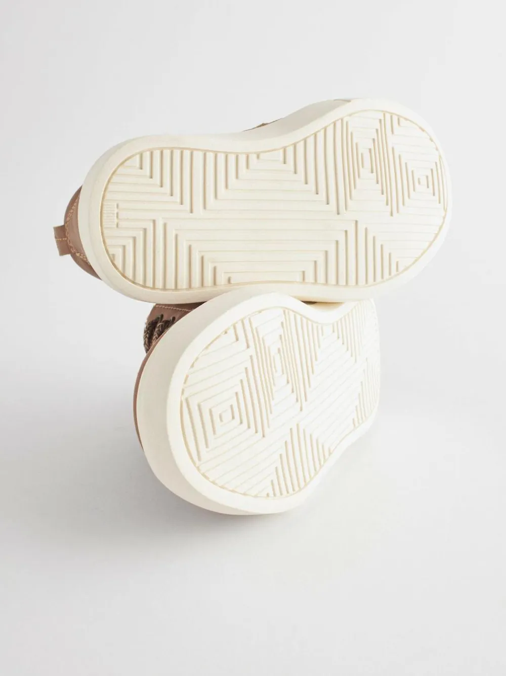 Outlet Next Wide Fit (G) Warm Lined Chukka Boots Tan Brown