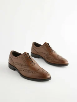 Next Wide Fit Leather Oxford Brogue Shoes^ Occasionwear|Shoes