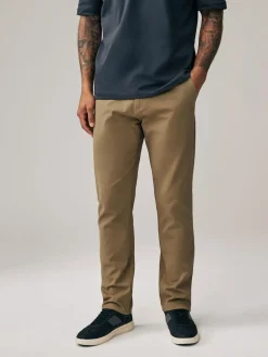 Clearance Next Tan Light Slim Fit Stretch Chinos Trousers