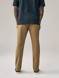 Clearance Next Tan Light Slim Fit Stretch Chinos Trousers