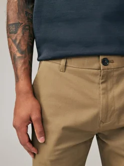 Clearance Next Tan Light Slim Fit Stretch Chinos Trousers