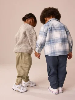 Discount Next Tan/Navy Cargo Trousers 2 Pack (3mths-7yrs)