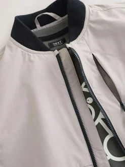 Next Taupe Bomber Shacket and T-Shirt Set 2 Piece (3mths-7yrs)^BOY Coats, Jackets & Pramsuits|Coats, Jackets & Pramsuits