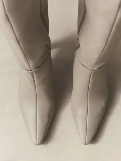 Next Forever Comfort® Knee High Hardware Trim Heeled Boots Taupe