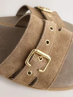 Next Buckle Mule Sandals^Women Wide Fit & Extra Wide Fit