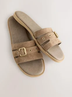 Next Buckle Mule Sandals^Women Wide Fit & Extra Wide Fit