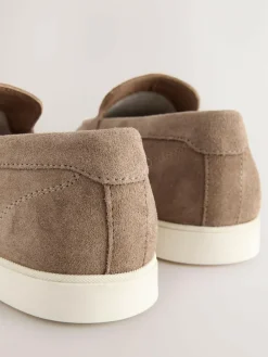New Next Taupe Suede Loafers