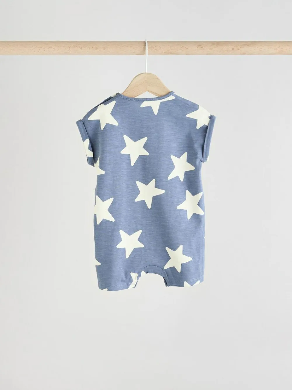 Best Next Teal Blue 100% Cotton Baby Rompers 4 Pack