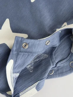 Best Next Teal Blue 100% Cotton Baby Rompers 4 Pack