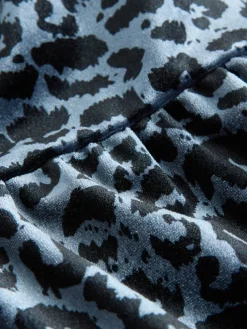 Hot Next Teal Blue Animal Print Velour Jumpsuit (3-16yrs)