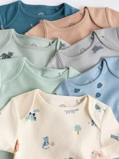 Discount Next Teal Blue Baby 100% Cotton Bodysuits 7 Pack