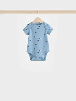 Discount Next Teal Blue Baby 100% Cotton Bodysuits 7 Pack