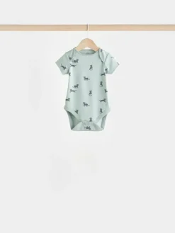 Discount Next Teal Blue Baby 100% Cotton Bodysuits 7 Pack