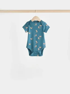 Discount Next Teal Blue Baby 100% Cotton Bodysuits 7 Pack