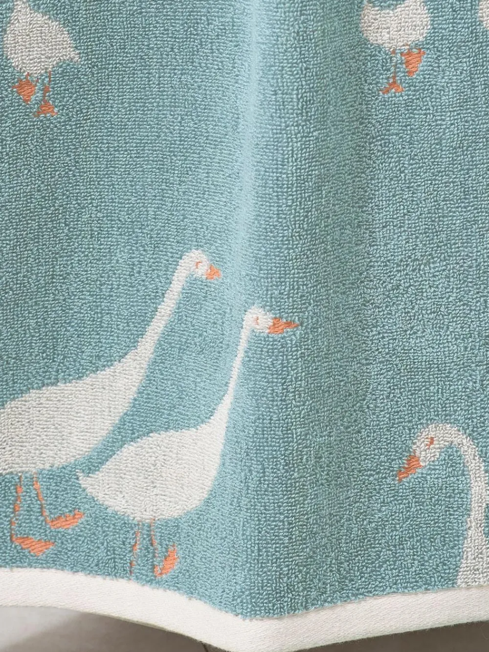 Hot Next Teal Blue Goose And Friends 100% Cotton Towel