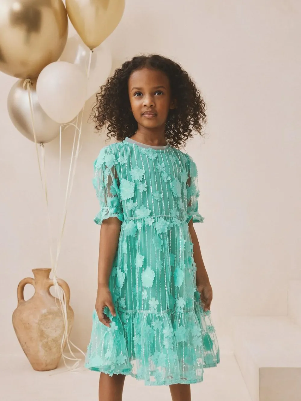 Next Mesh Flower Sequin Party Dress (3-16yrs)^ Dresses