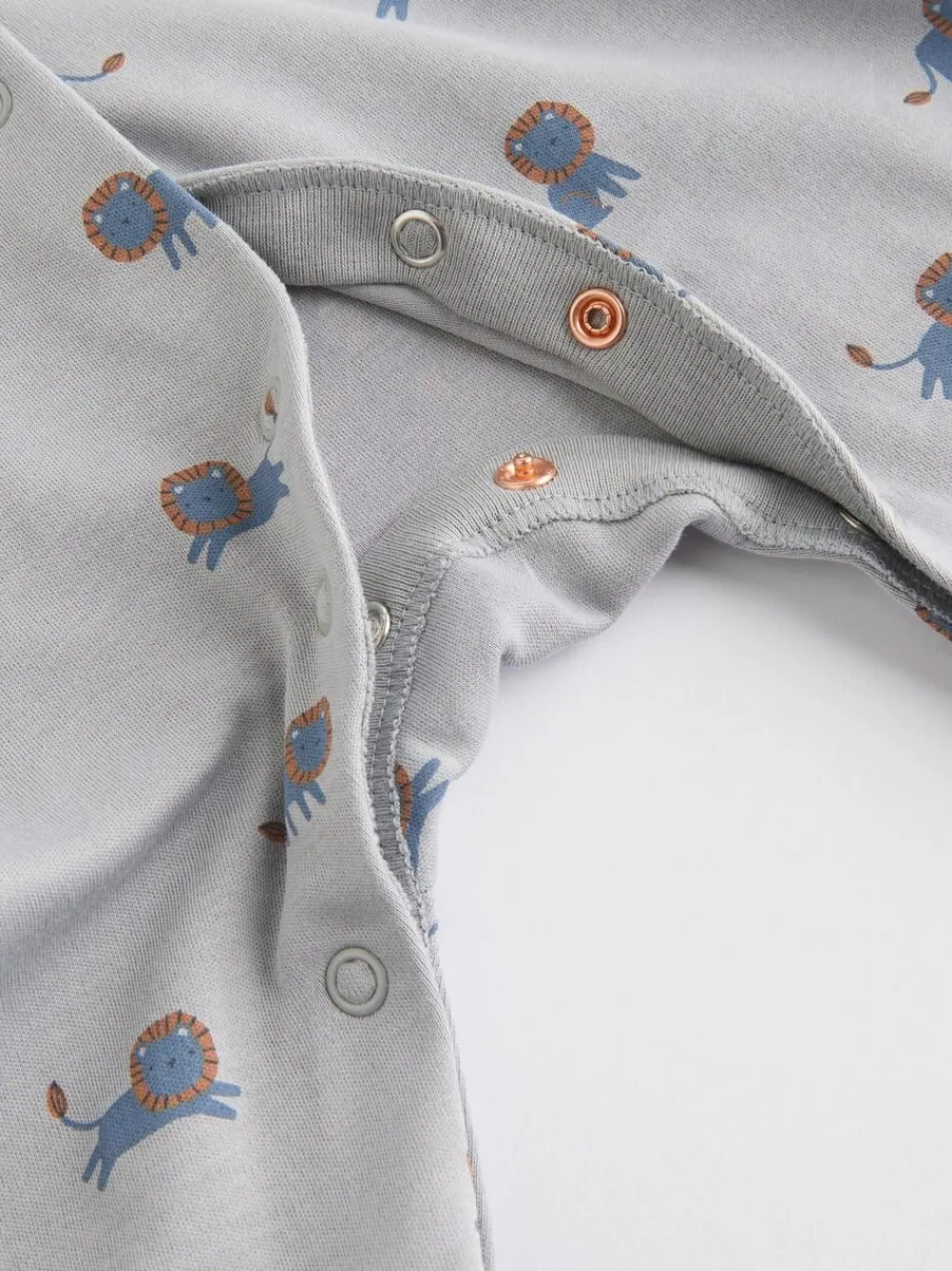 Next Teal Blue Patterned Baby Sleepsuits 5 Pack (0-2yrs)