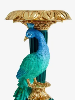 Next Teal Blue Peacock Candle Holder Pillar